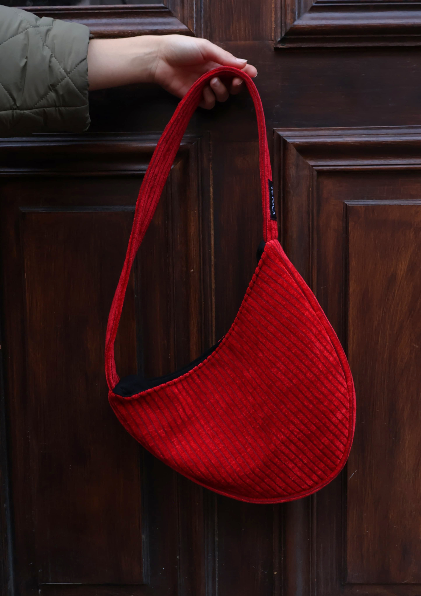 VELOURS COTELE ROUGE VIF