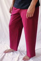 PANTALON ROUGE À CARREAUX VICHY