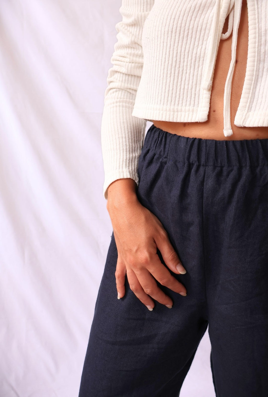 PANTALON BLEU MARINE