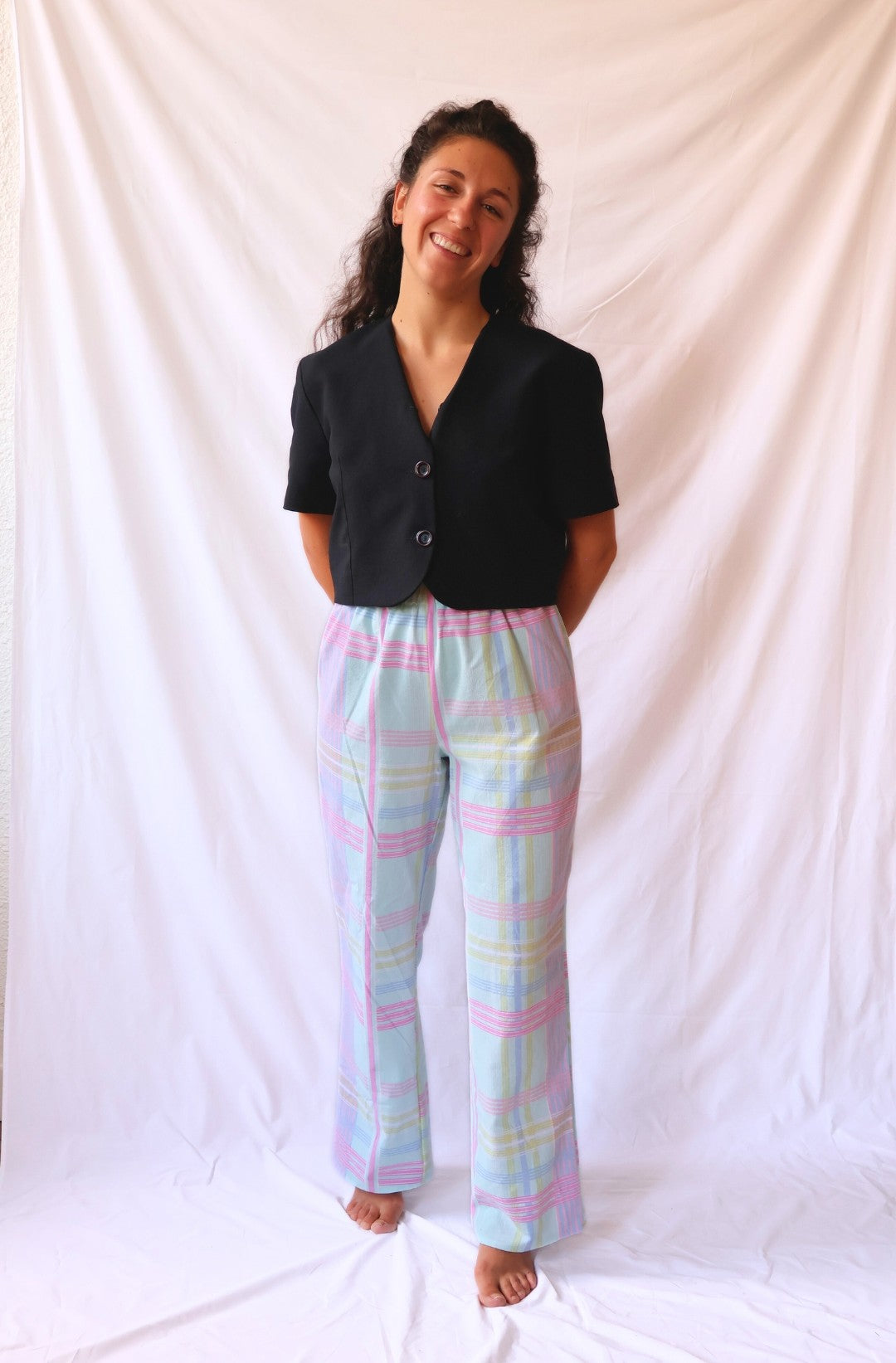 PANTALON À RAYURES PASTEL