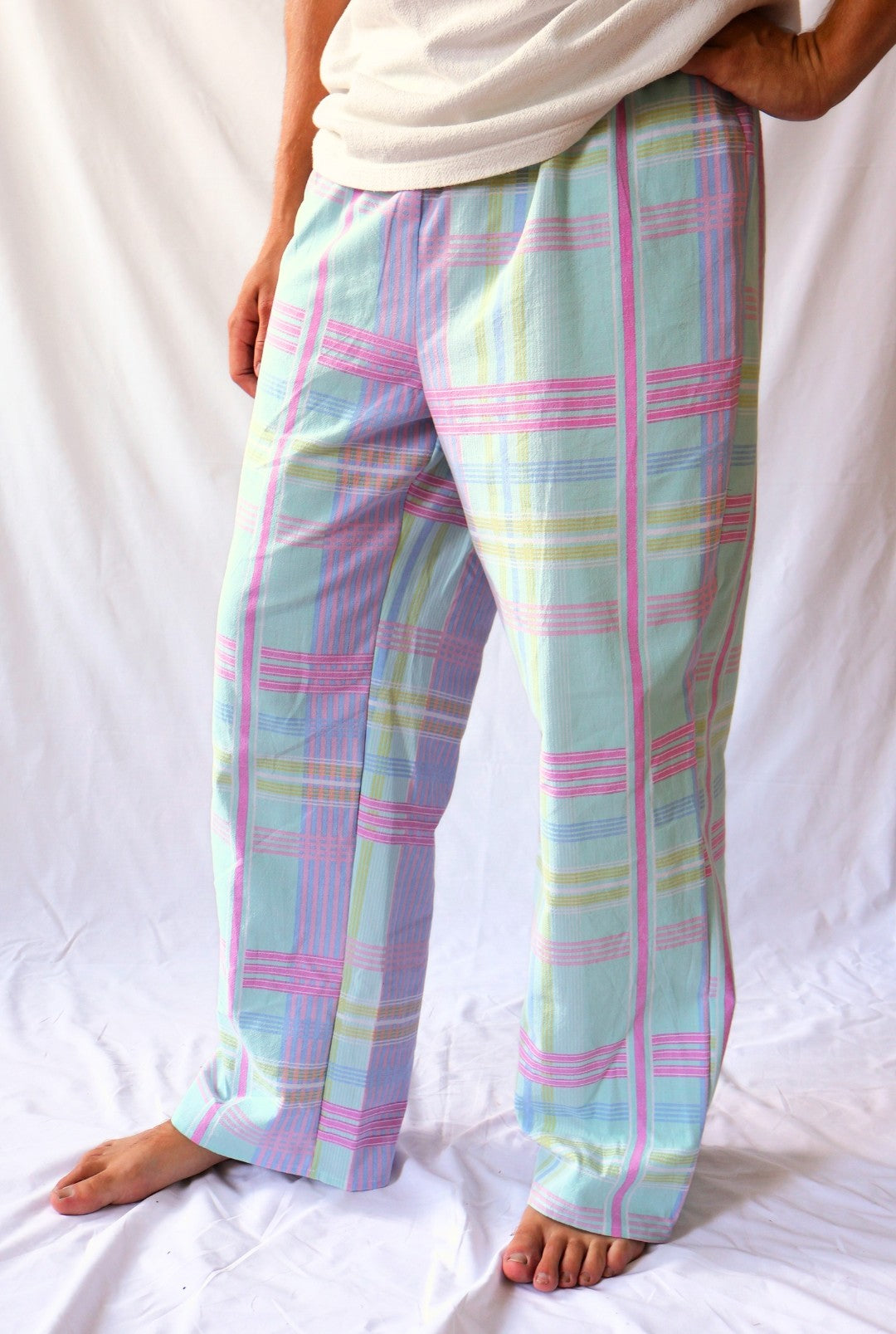 PANTALON À RAYURES PASTEL