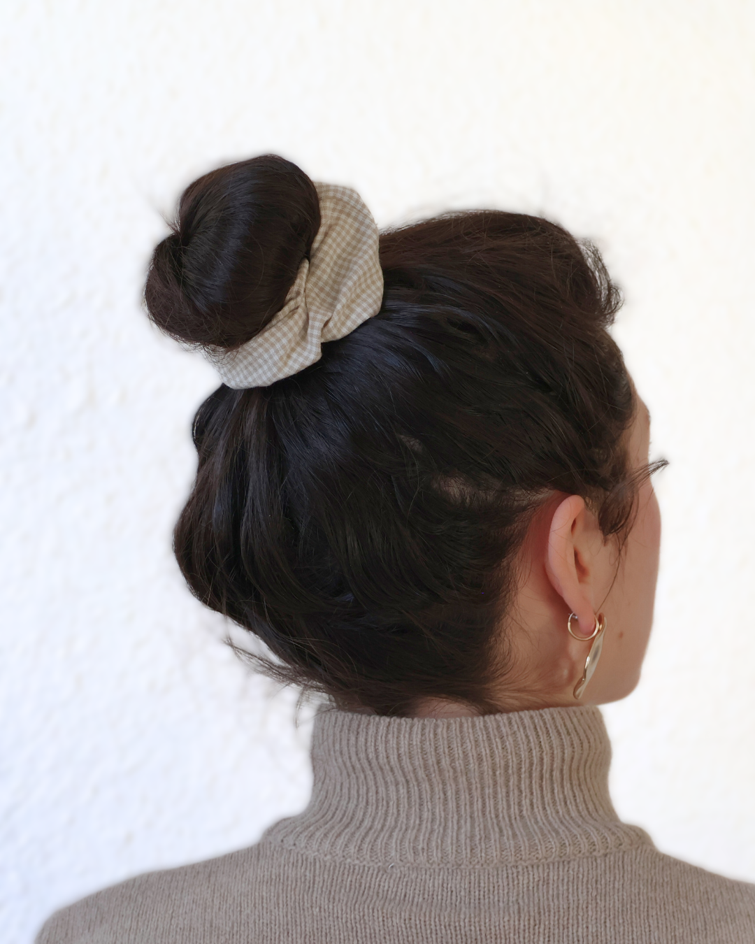 CHOUCHOU A CARREAUX BEIGE