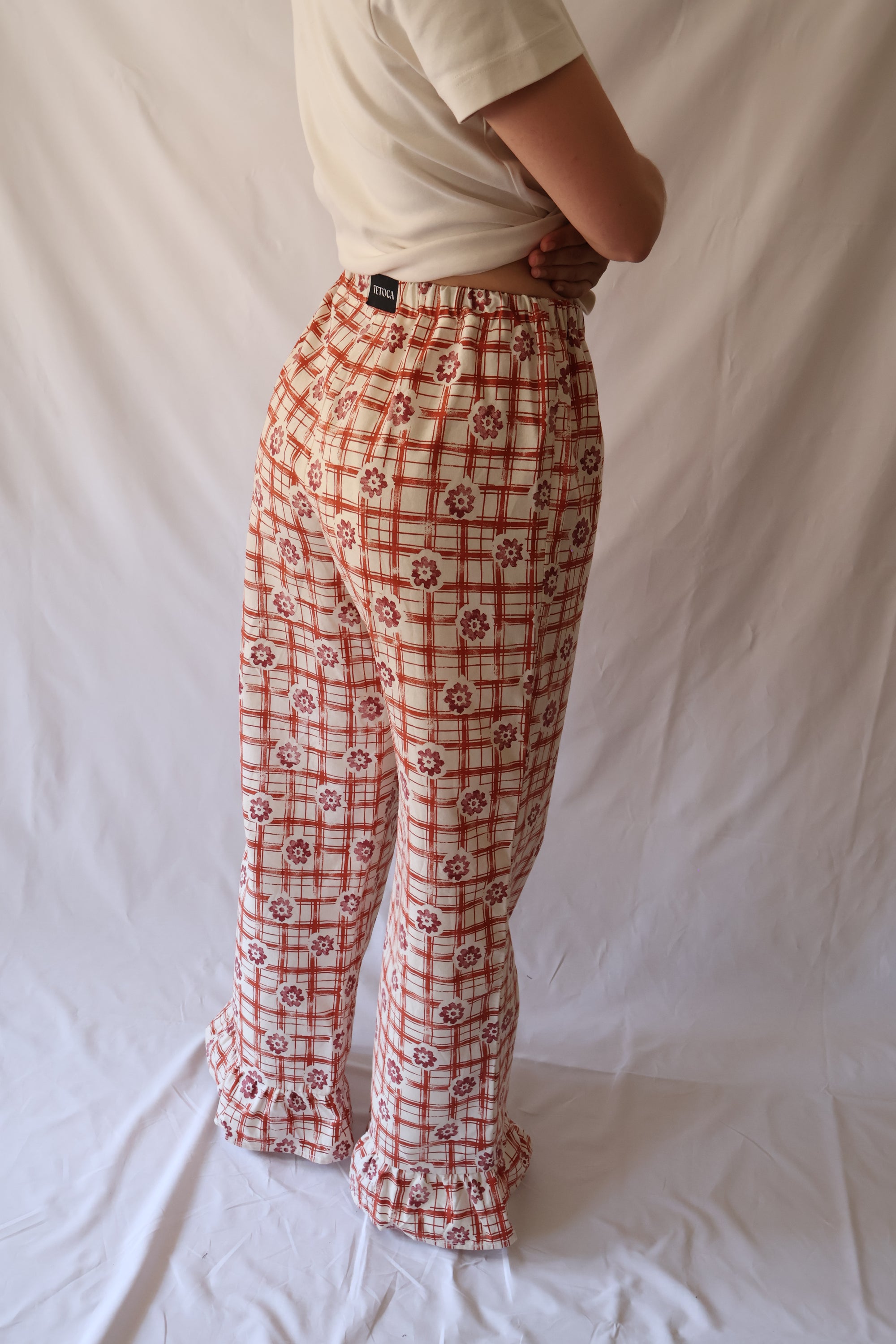 PANTALON FLEURI - à volants