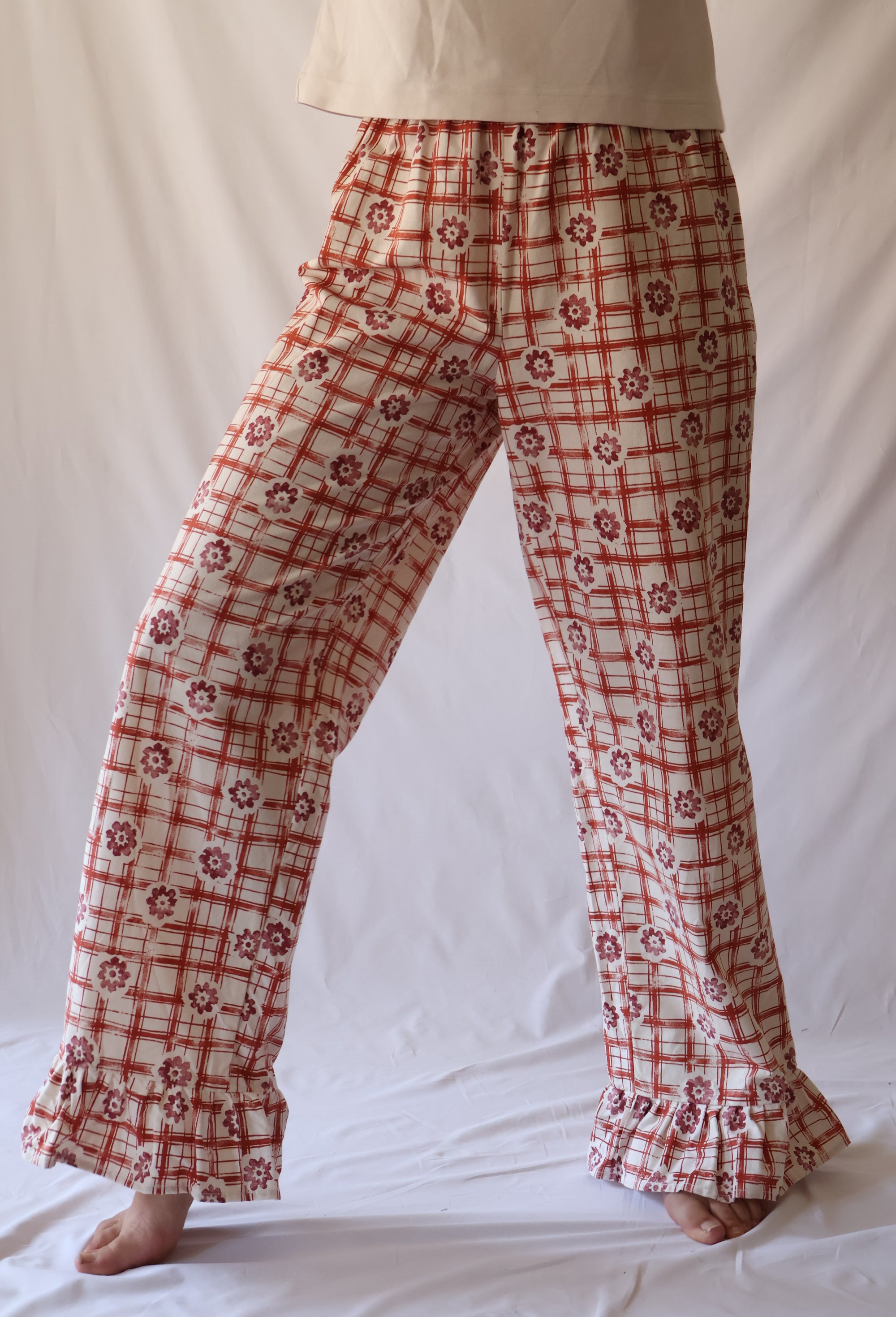 PANTALON FLEURI - à volants