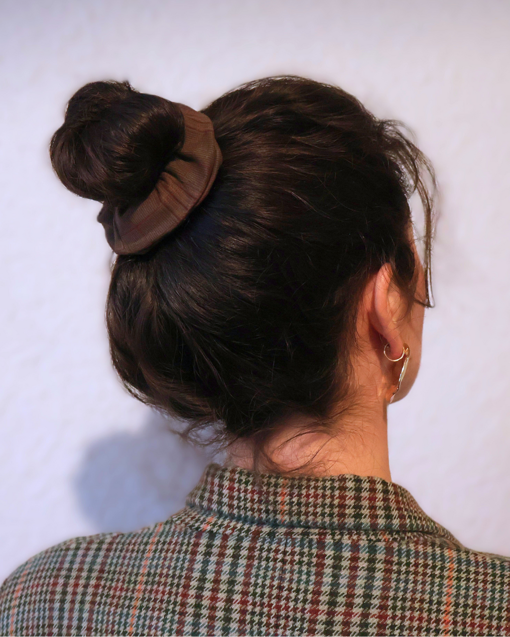 CHOUCHOU TARTAN MARRON